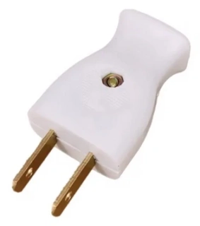 Vidlica 110V 2 kolíky 15A biela